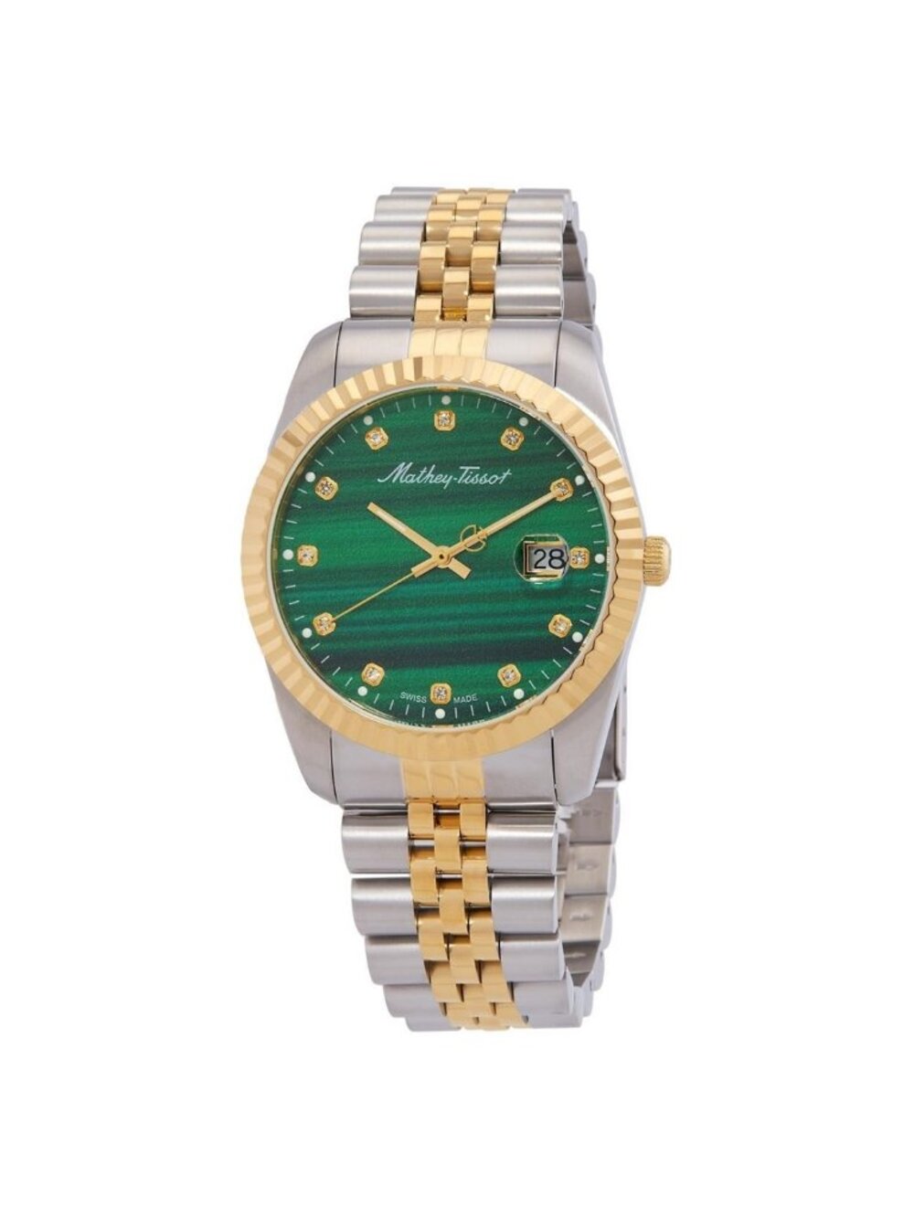 NWT Mathey-Tissot Mathy II Quartz Green Dial Unisex Watch